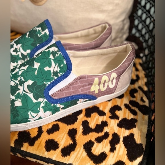 INKKAS Sneakers Trek Slip On Brick Leaf Chicago Green Blue Mens and Womens NEW - Picture 4 of 6